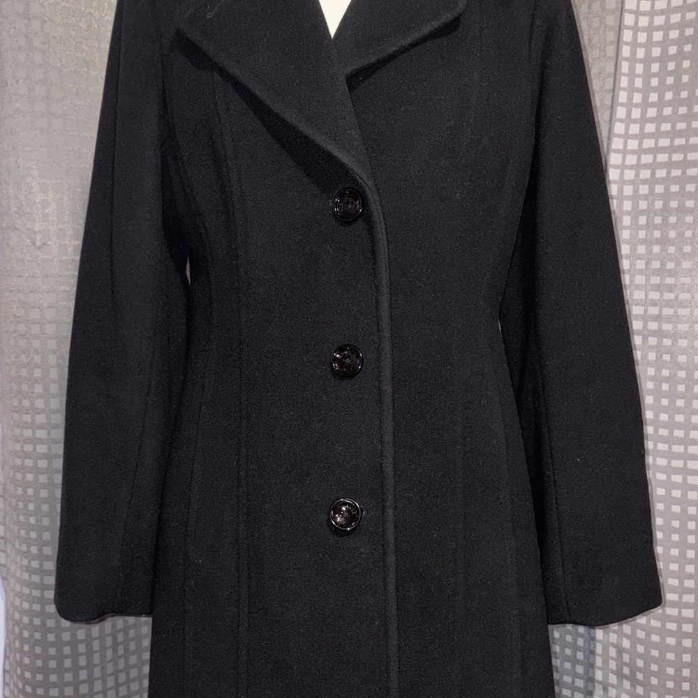 Anne Klein Black Women's Peacoat